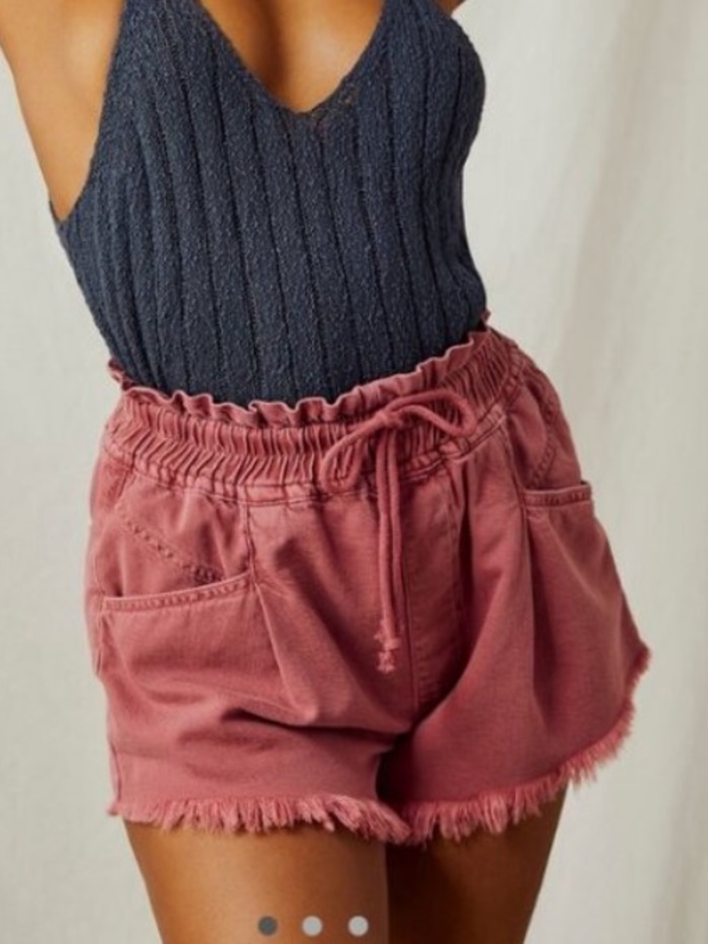 Free People Kalani Dusty Rose Pull On Shorts